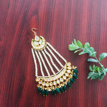Kundan Emerald Pearl Passa Zayn Luxury Jewellery
